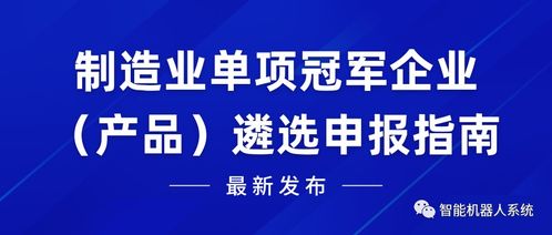 2024年度國家及廣東深圳制造業(yè)單項(xiàng)冠軍企業(yè)（產(chǎn)品）遴選申報(bào)指南 信息技術(shù)咨詢服務(wù)專項(xiàng)